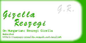 gizella reszegi business card